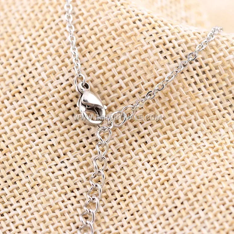 Rhinestone Dog Bone Pendant Stainless Steel Rose Gold Necklace