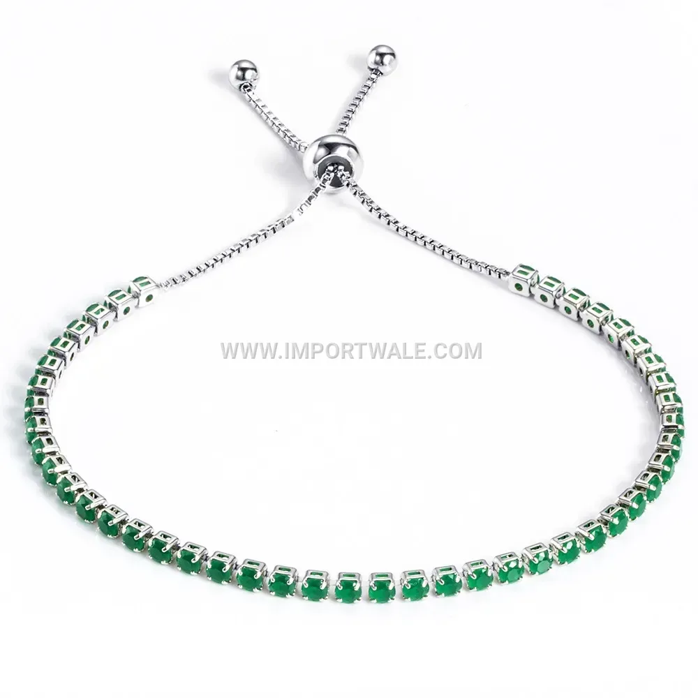 Adjustable Crystal Rhinestone Copper Chain Bracelet
