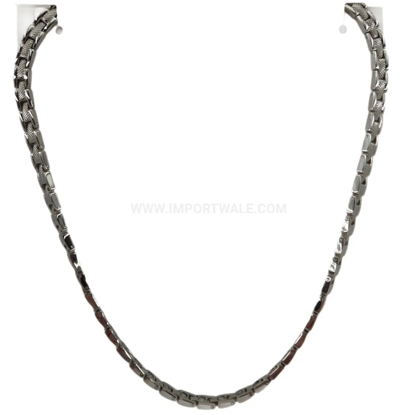 Designer Pure Titanium Cuban Chain Bio Magnetic Collarbone Necklace