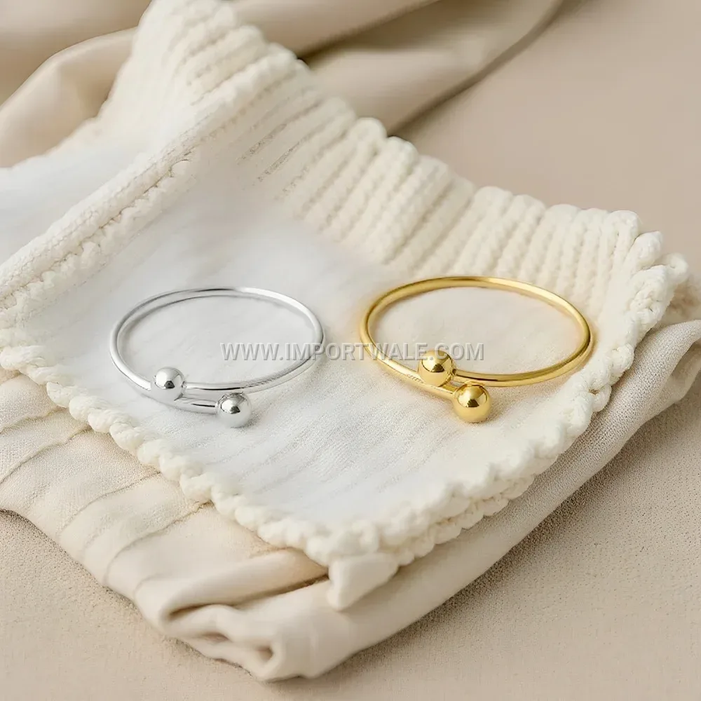 Open Adjustable 18K Gold Plated Stainless Steel Band
