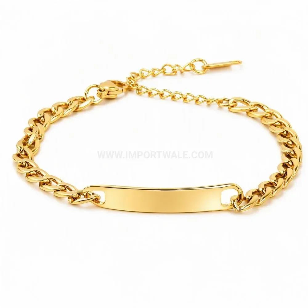 Sleek Polished Stainless Steel Curb Link Bracelet