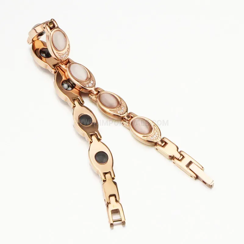 Stylish Cat Eye Stone Crystal Bio Magnetic Bracelet