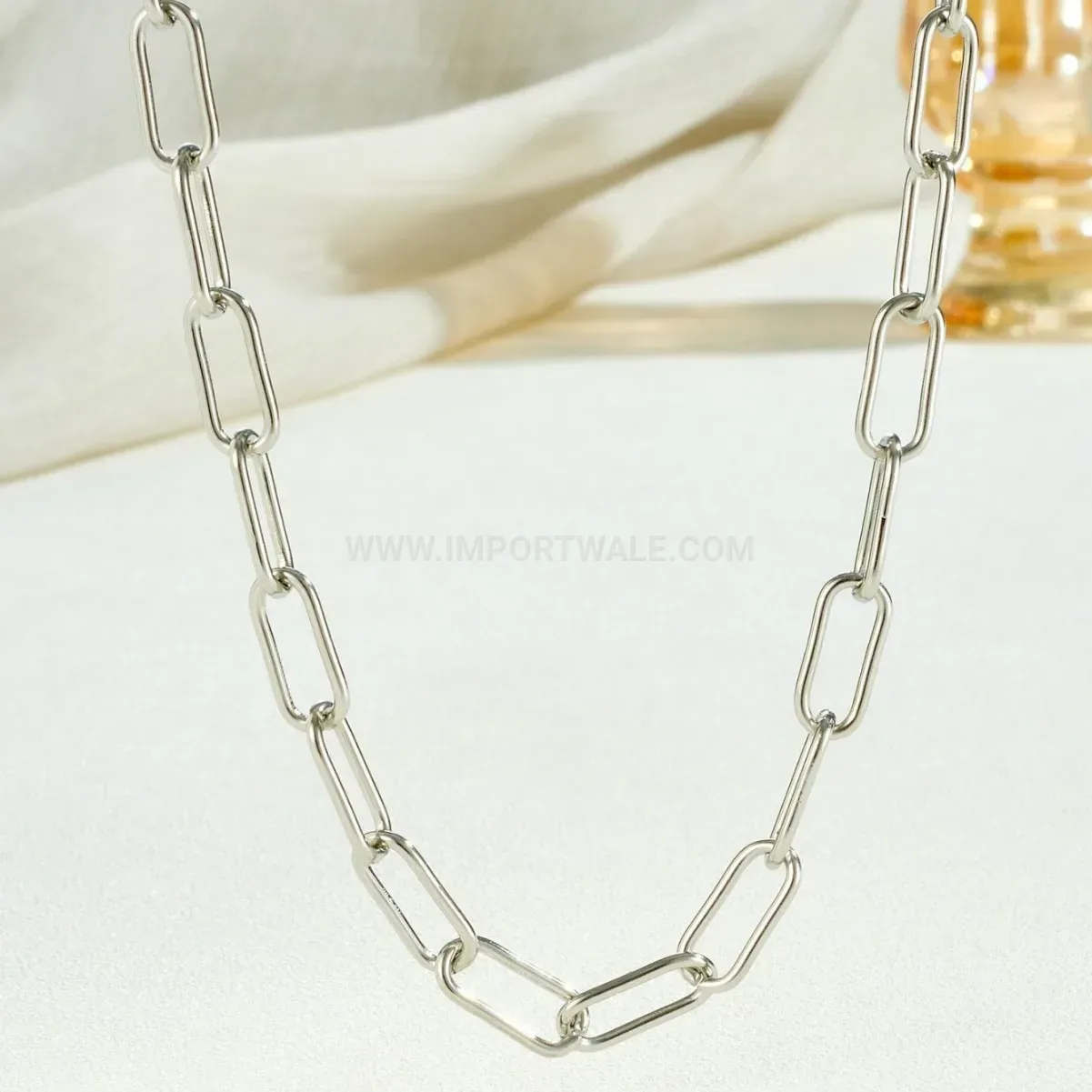 Classic Minimalist Stainless Steel U-Shape Chain Collar Necklace