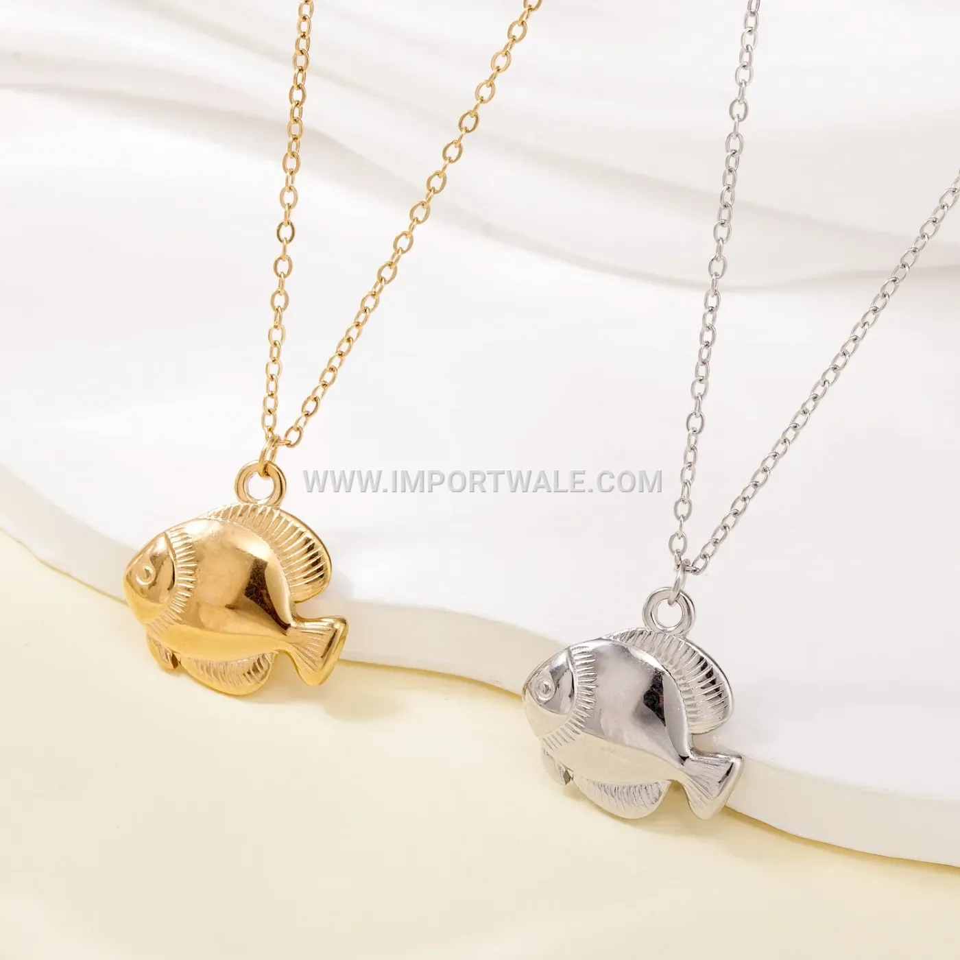 Bohemian Marine Series Gold Plated Stainless Steel Pendant Necklace