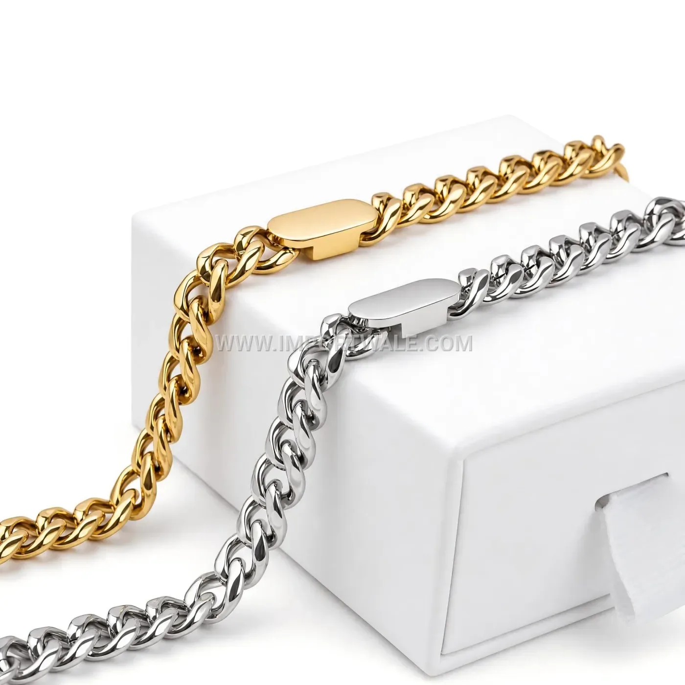 Polished 8mm Stainless Steel Cuban Link Curb Chain Bracelet
