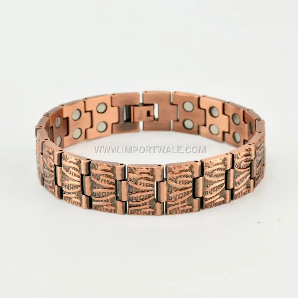 Tiger Pattern Titanium Steel Magnetic Cuff Bracelet