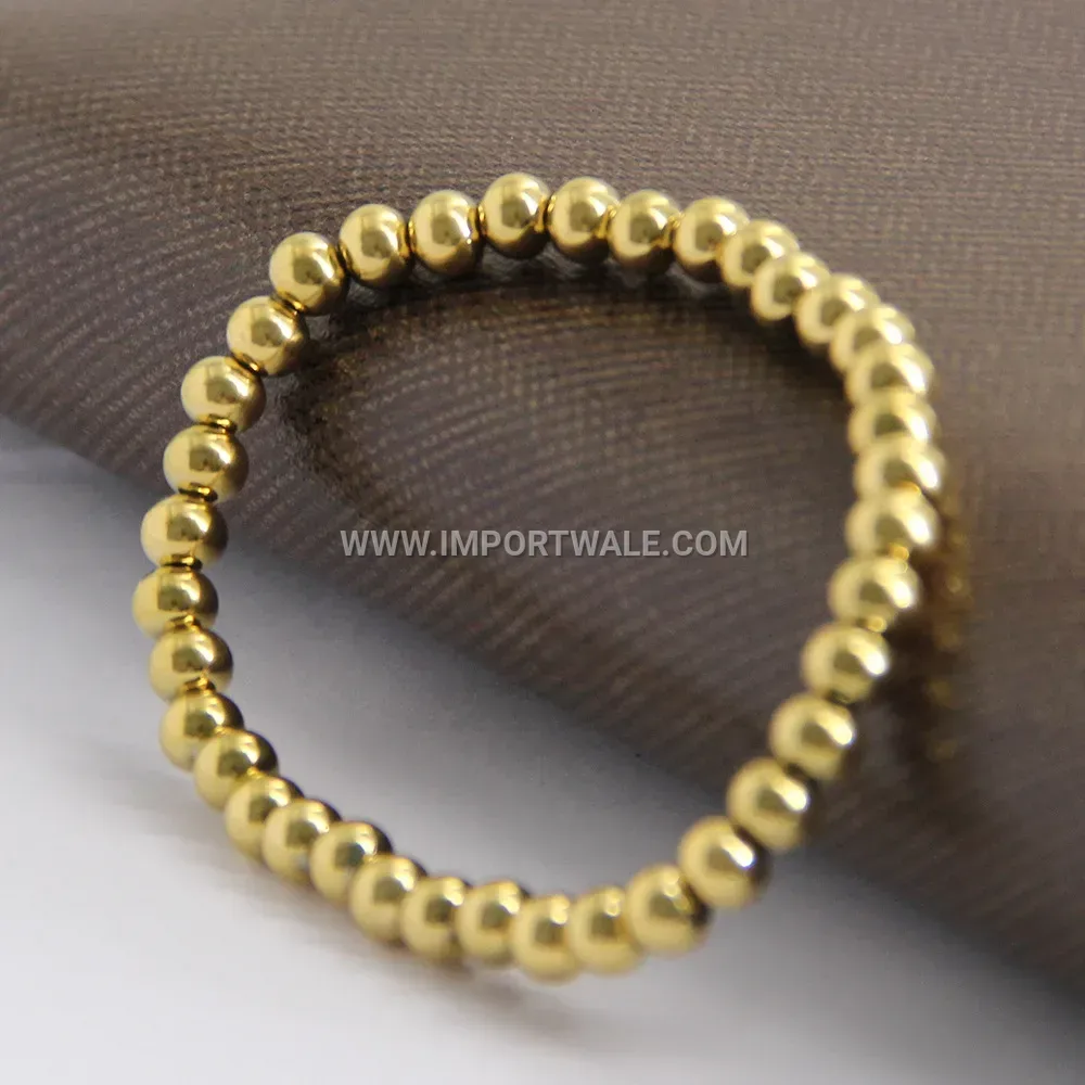 Minimalist Stainless Steel Elastic Beaded Stretch Bracelet