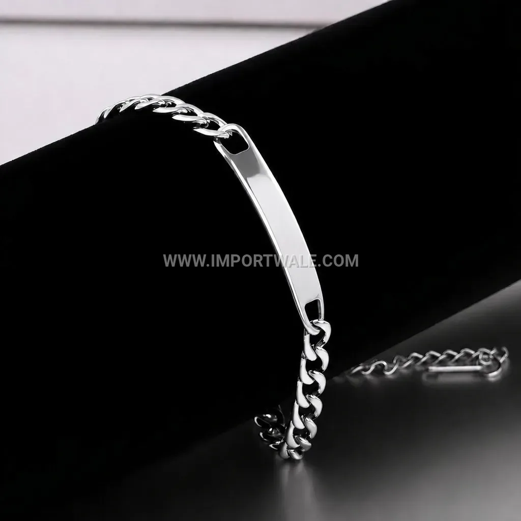 Polished 6mm Stainless Steel Cuban Curb Chain Bracelet