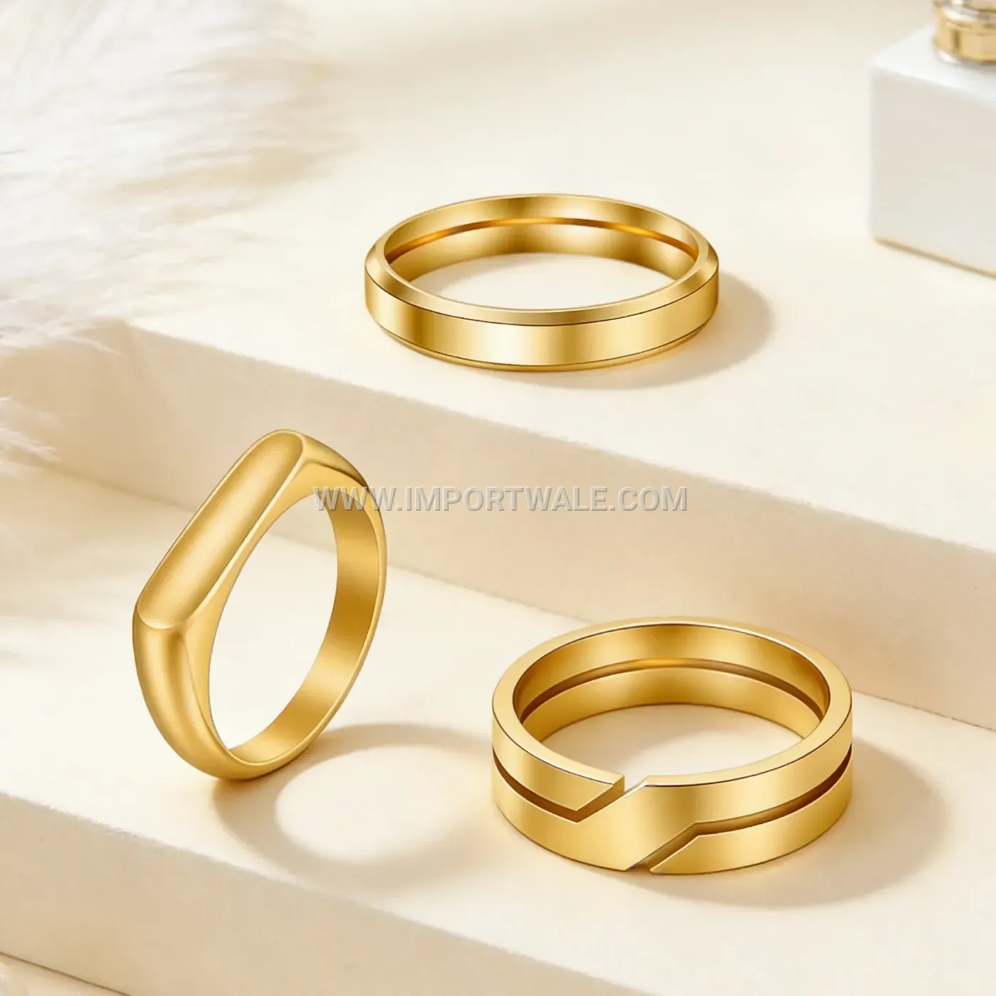 Classic 4mm Plain Cast Stainless Steel Band Ring