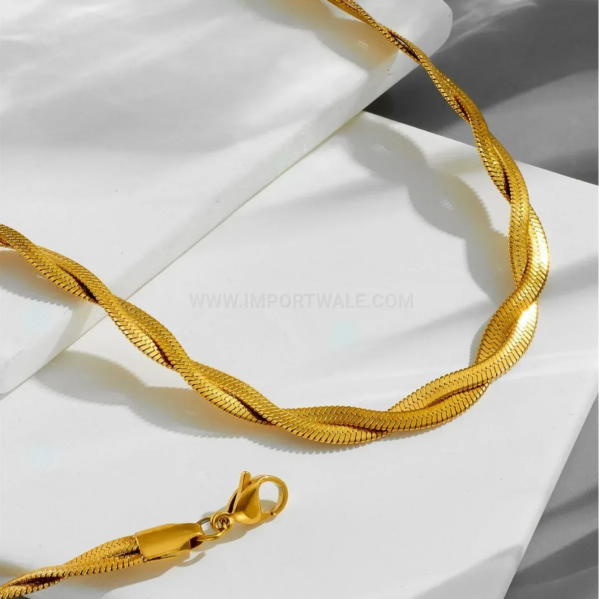Double Layer Cross Blade Cuban Chain Titanium Steel Necklace Set