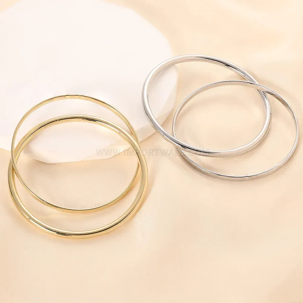 Premium Minimalist Smooth Double Layer Stainless Steel Bangle