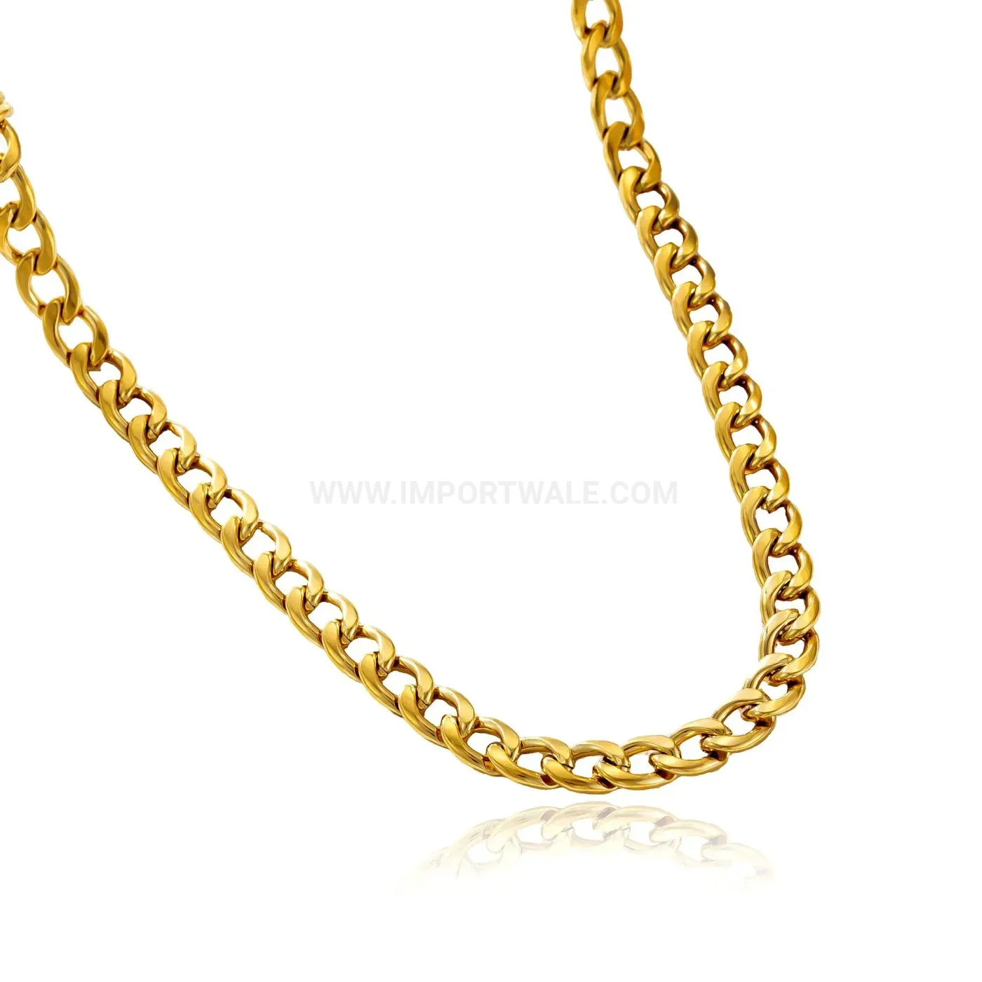 Modern Chunky Stainless Steel Cuban Link Chain Choker Necklace