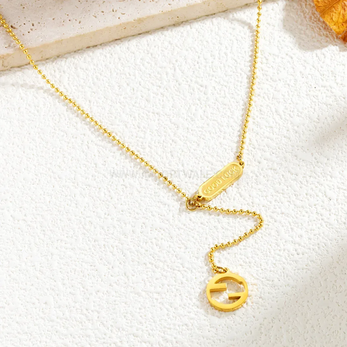 Classic Stainless Steel Sunflower Pendant Chain Necklace