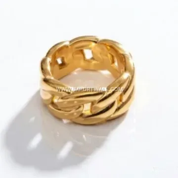Vintage Inspired Stainless Steel Chain Link Ring