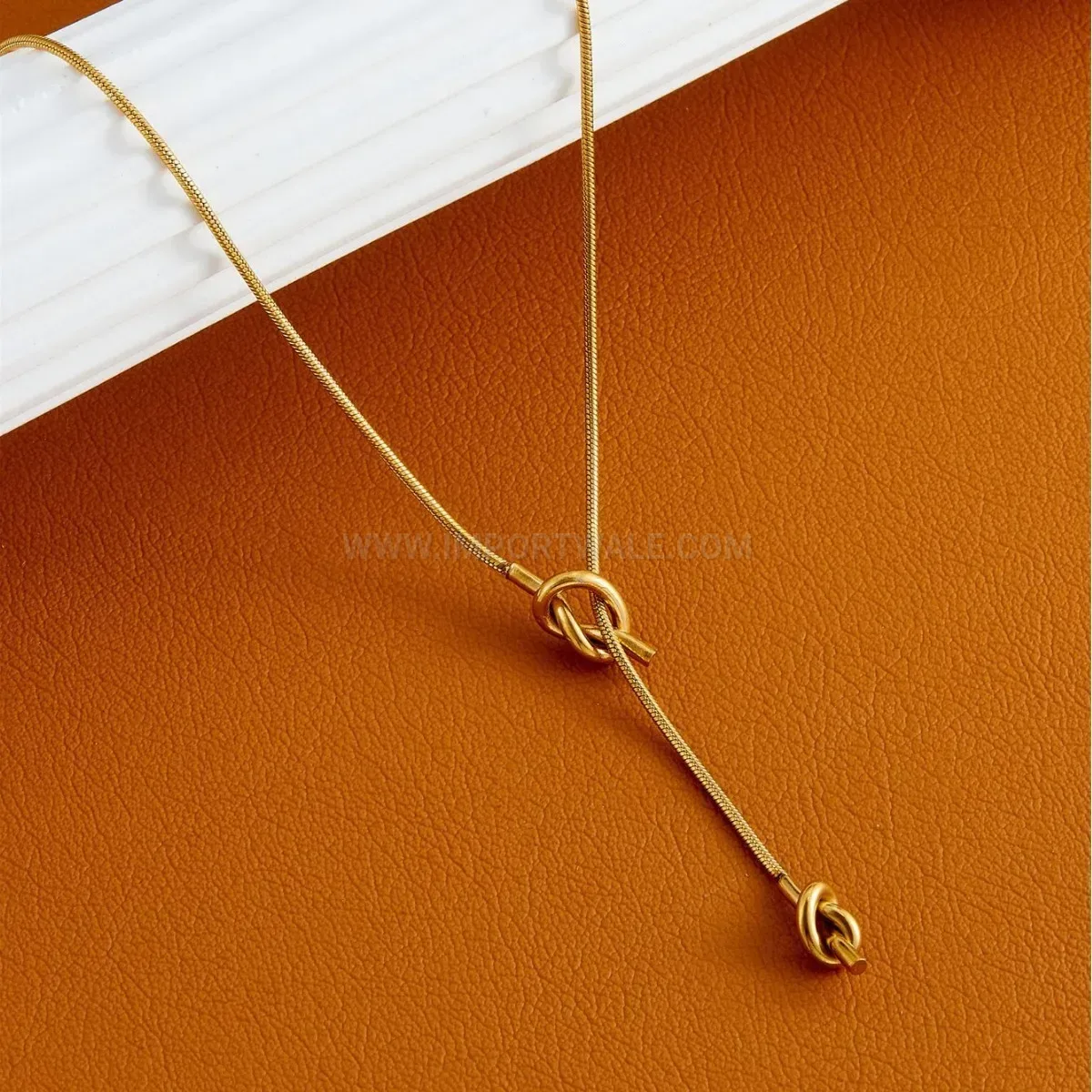 Premium Titanium Steel Knotted Sweater Chain Necklace