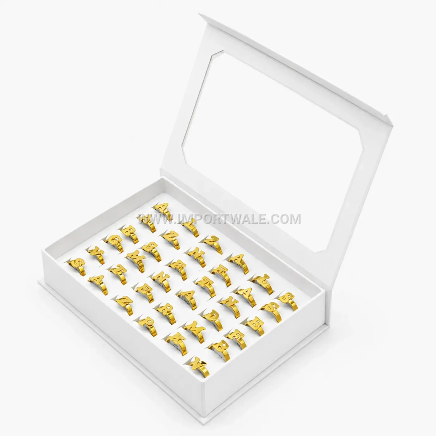 Minimalist English Letter Stainless Steel Band Ring