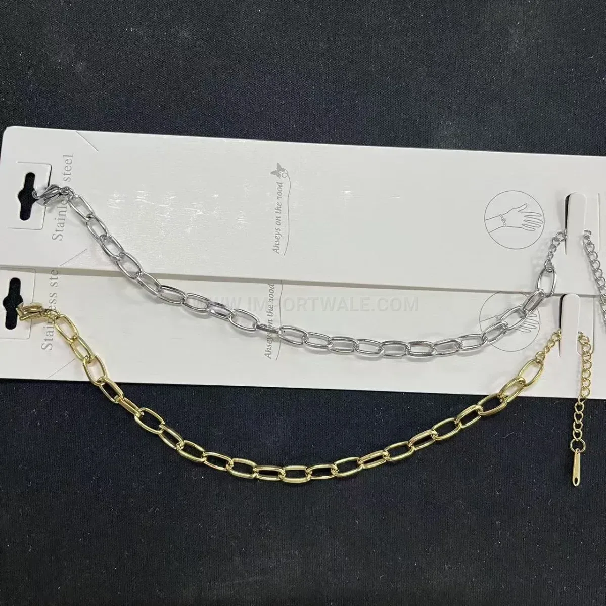 Minimalist Square Wire Stainless Steel Chain Link Bracelet