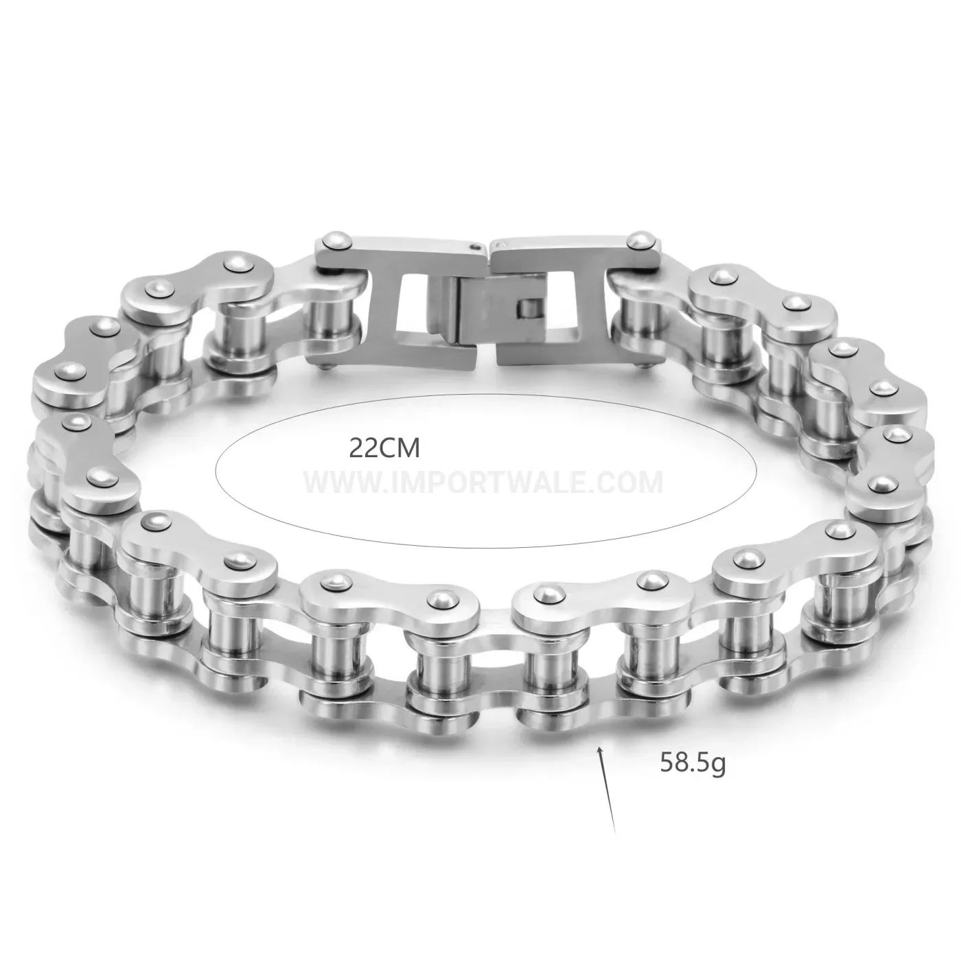Heavy Stainless Steel Bicycle Chain Link Bracelet