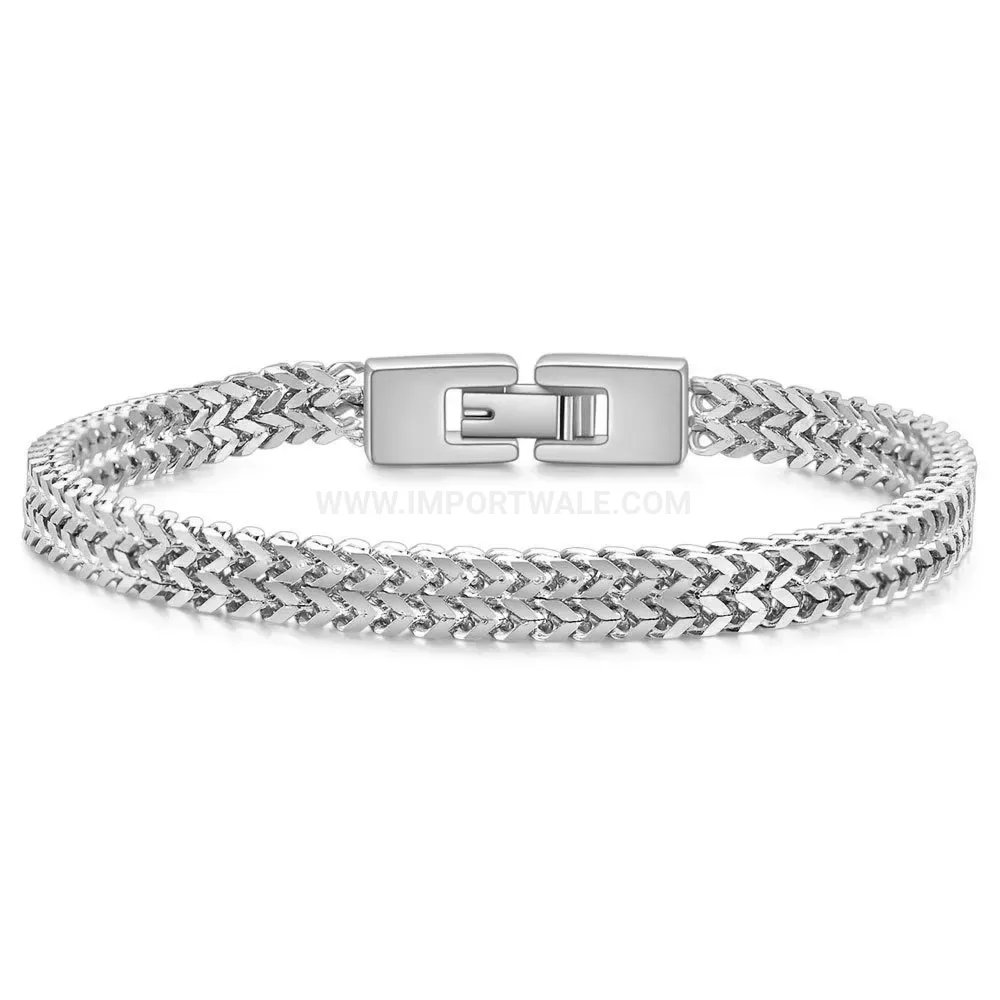 Men's Vintage Stainless Steel Keel Snake Chain Bracelet