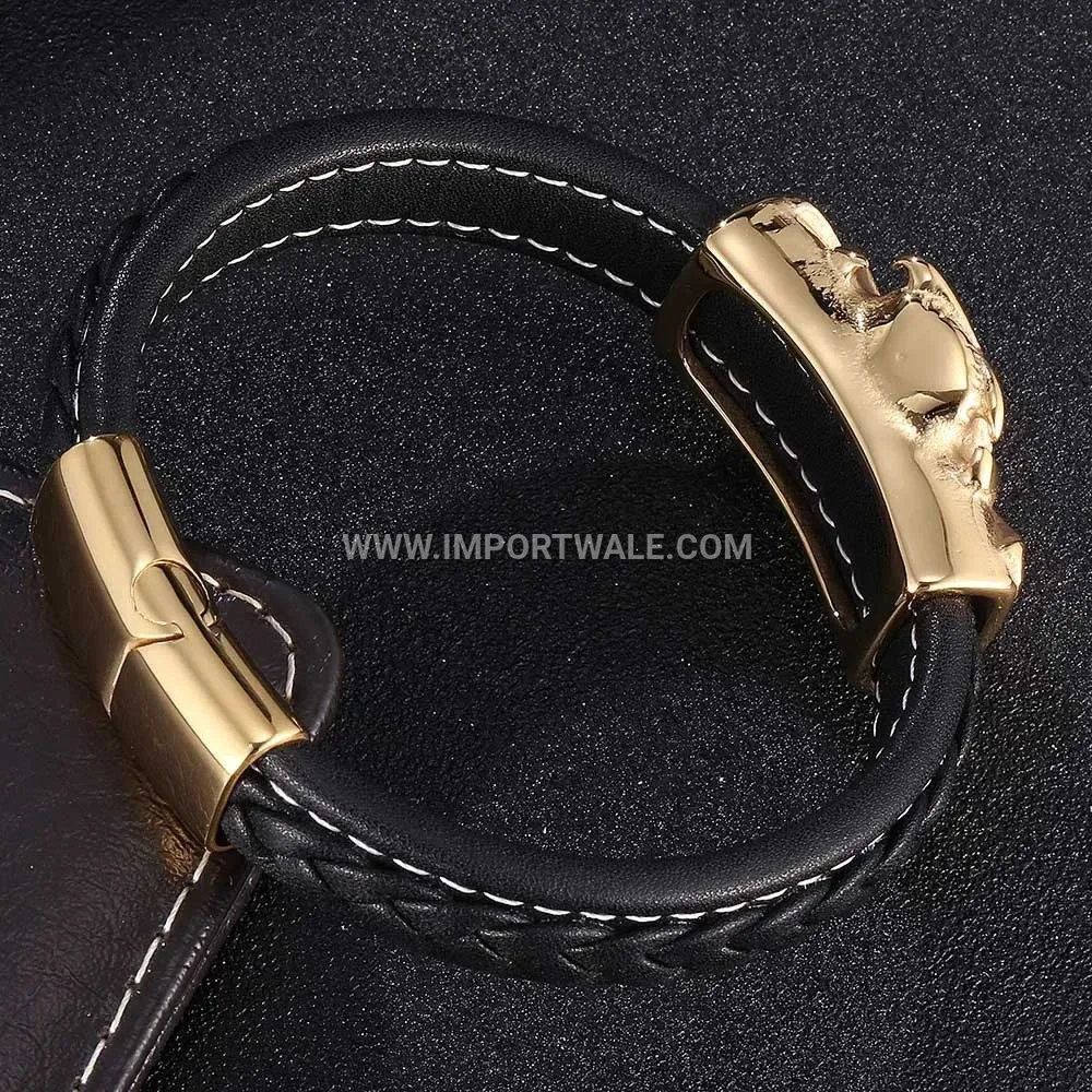 Rhinestone Titanium Steel Magnetic Energy Chain Bracelet