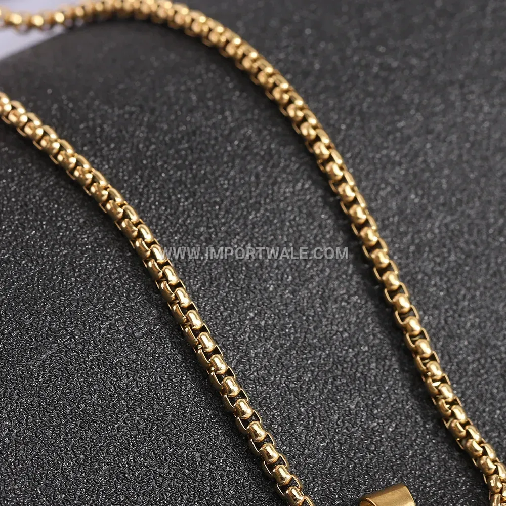 Twisted Stripe Stainless Steel Pendant Necklace