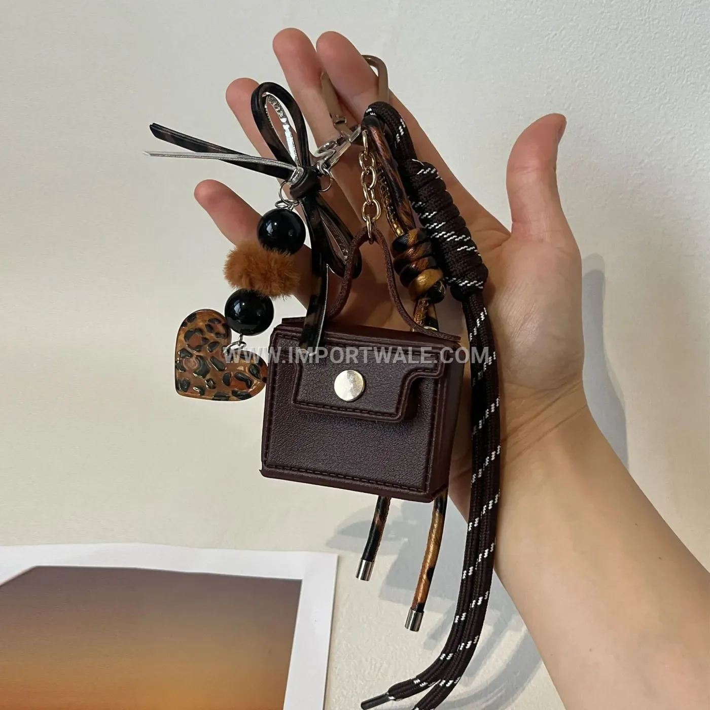 Vintage Brown Miniature Bag Creative Key chains Keychain