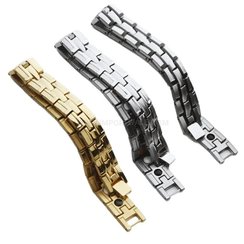 Chic Minimalist L-Link Stainless Steel Bio Magnetic Unisex Bracelet