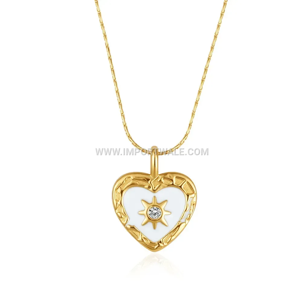 Women's 18K Gold Plated Zircon Stainless Steel Necklace