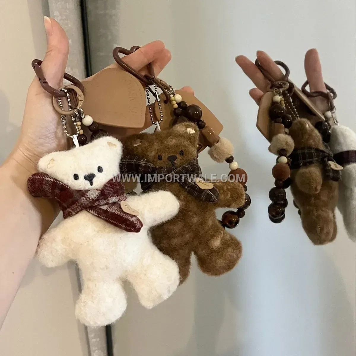 Plush Teddy Bear Bag Pendant Keychain Accessory