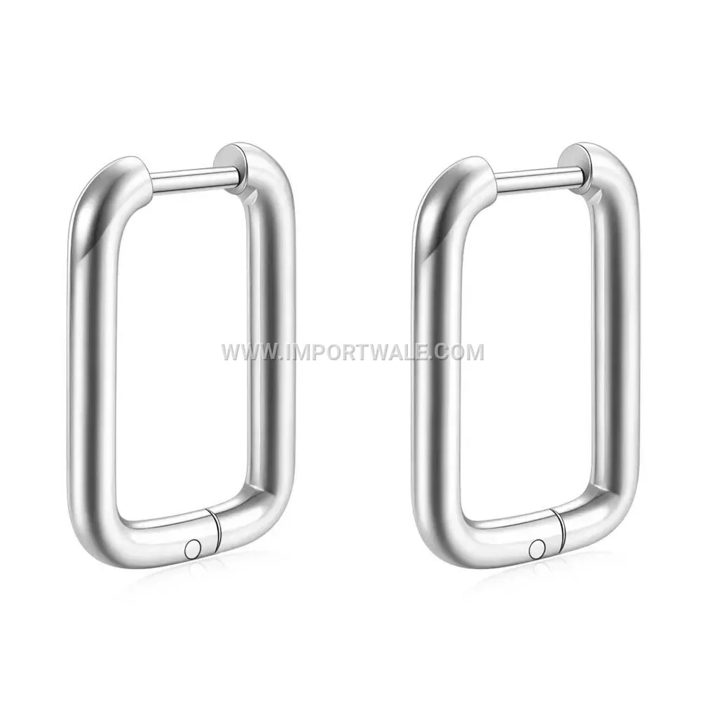 Minimalist U Shaped Stainless Steel Huggie Hoop Earrings