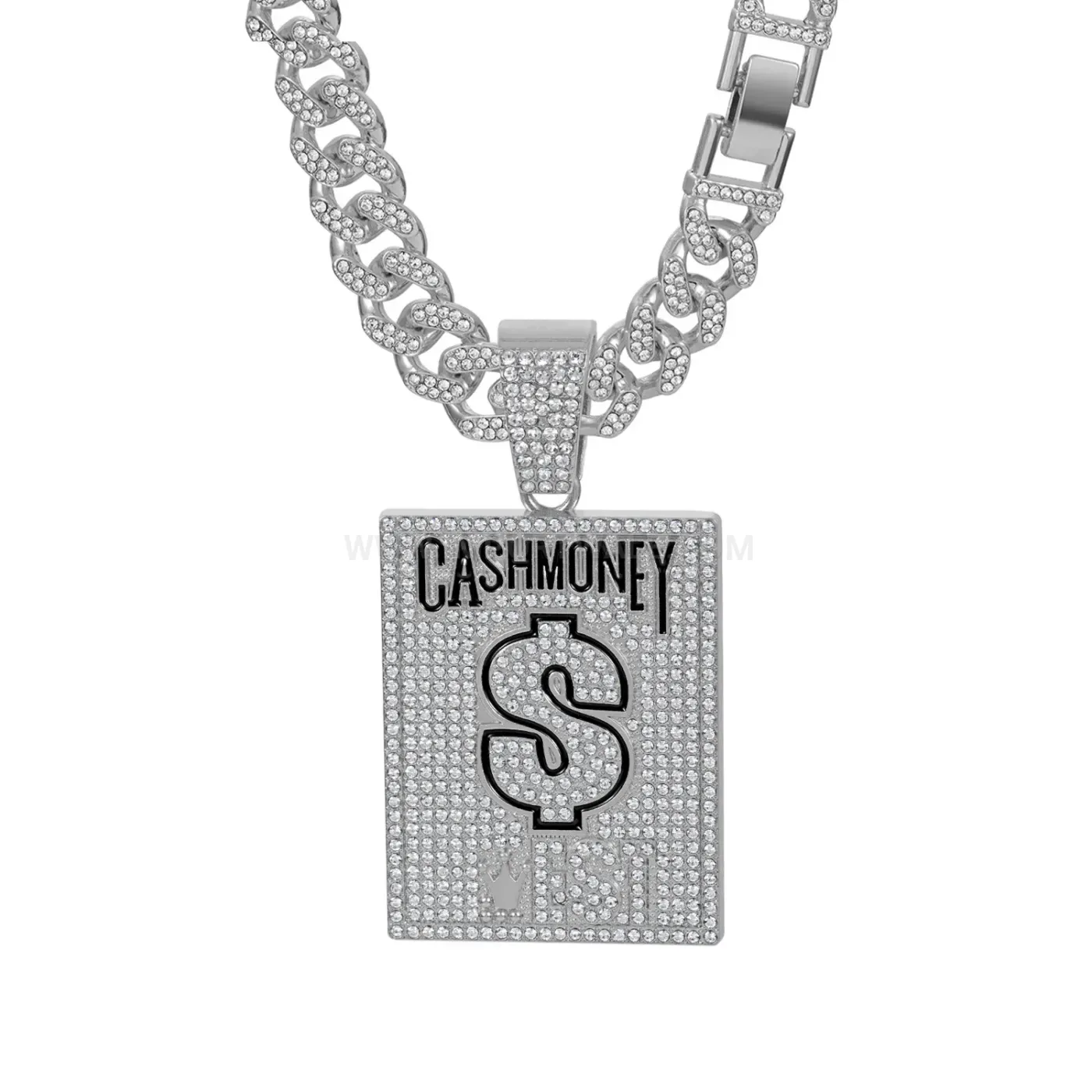 Zinc Alloy Cash Money Symbol Square Hip Hop Pendant
