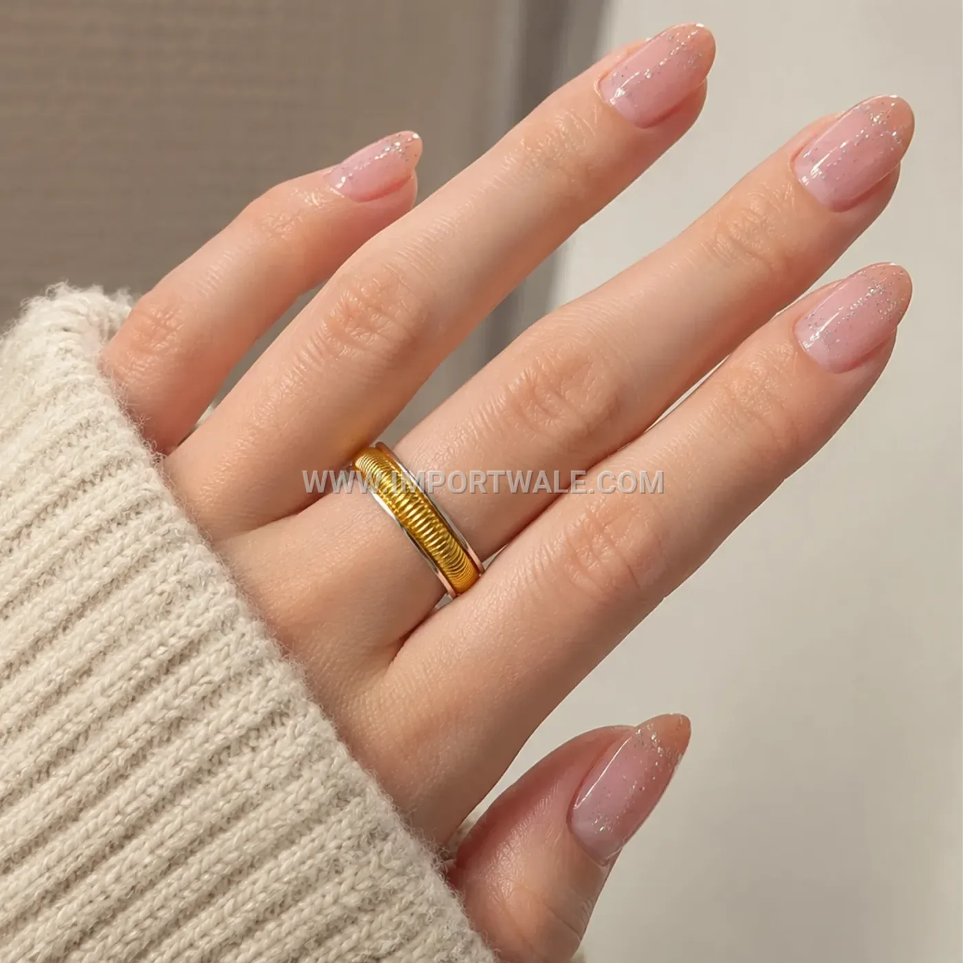 Evil Eye Spinner Stainless Steel Gold Plated Ring