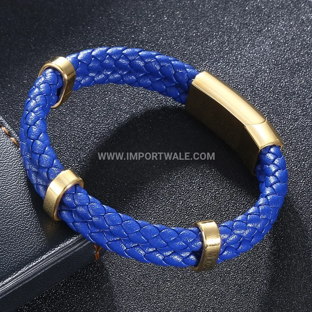 Adjustable Stainless Steel Nail Bangle with 18K Gold Plating