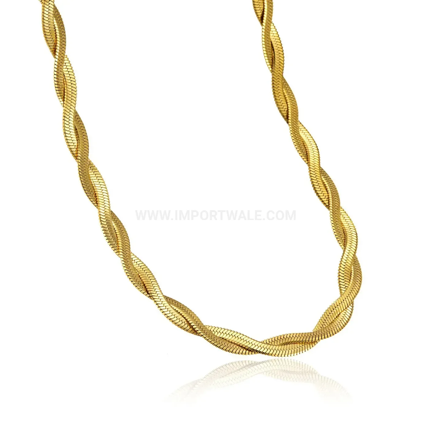 Modern Minimalist Gold Plated Titanium Steel Blade Chain Jewelry Set