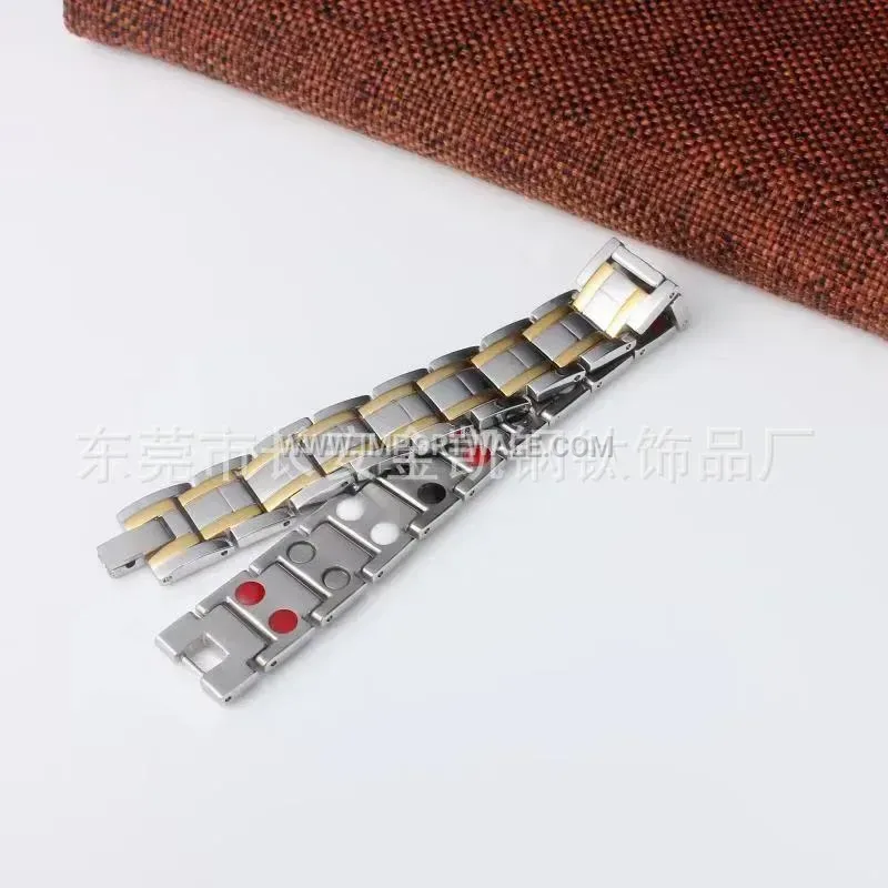 Men's Modern Stainless Steel Magnetic Link Bracelet