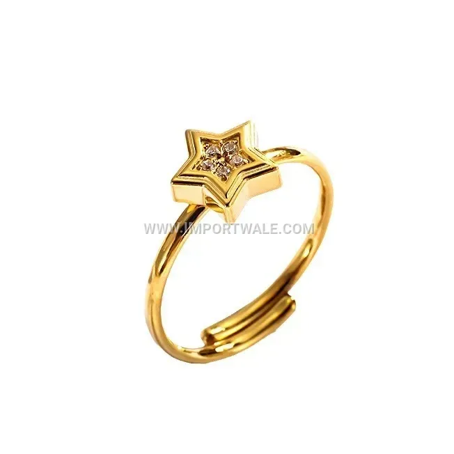 Gold Plated Open Stainless Steel Band