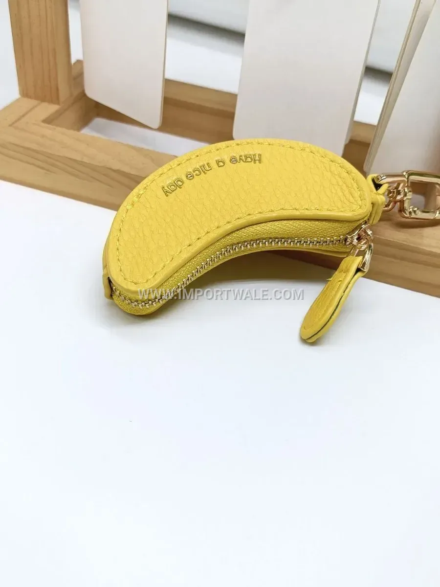 Fresh Fruit Pattern Litchi Texture Mini Coin Bag Charm