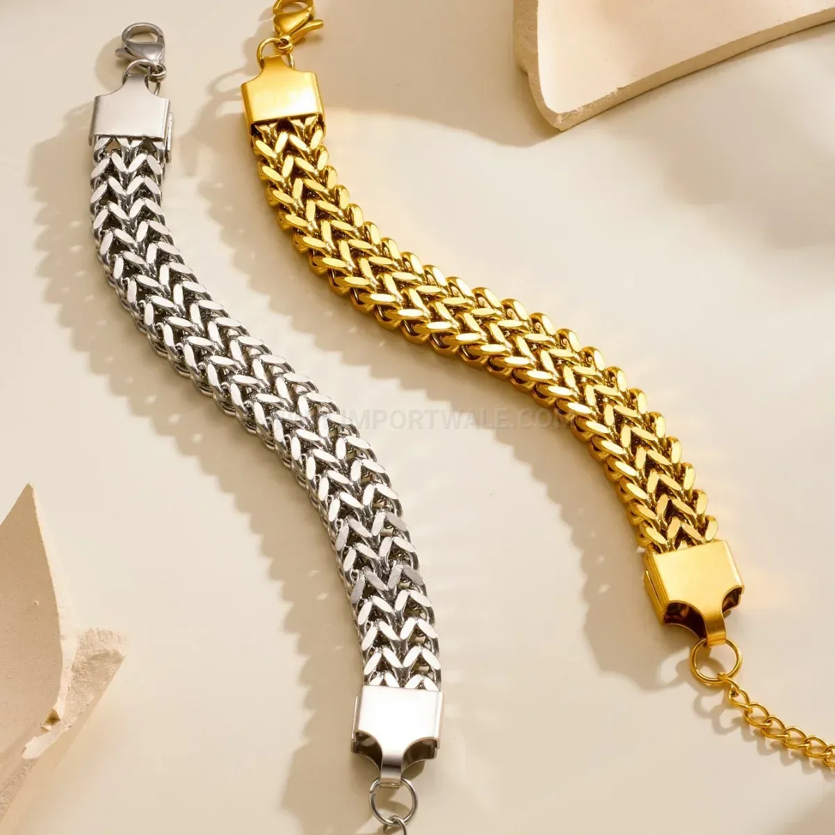 Twisted Rope Chain Stainless Steel Stacking Bracelet