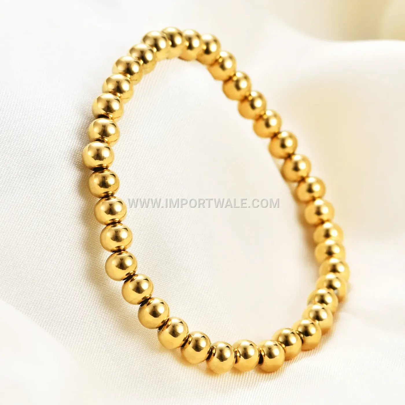 Minimalist Stainless Steel Elastic Beaded Stretch Bracelet