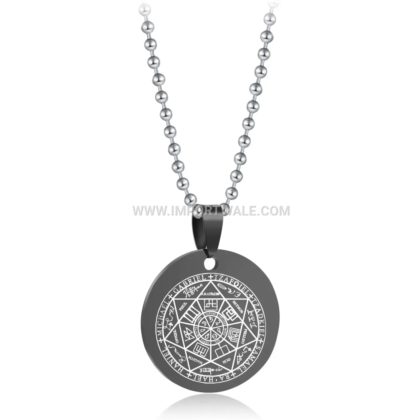 Stainless Steel Geometric Dog Tag Pendant Necklace