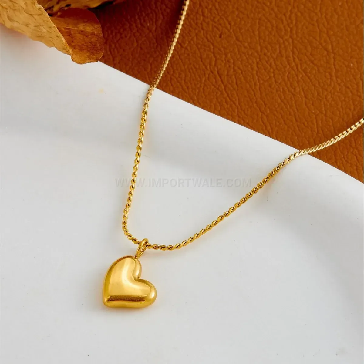 Trendy Titanium Steel Heart Pendant Necklace