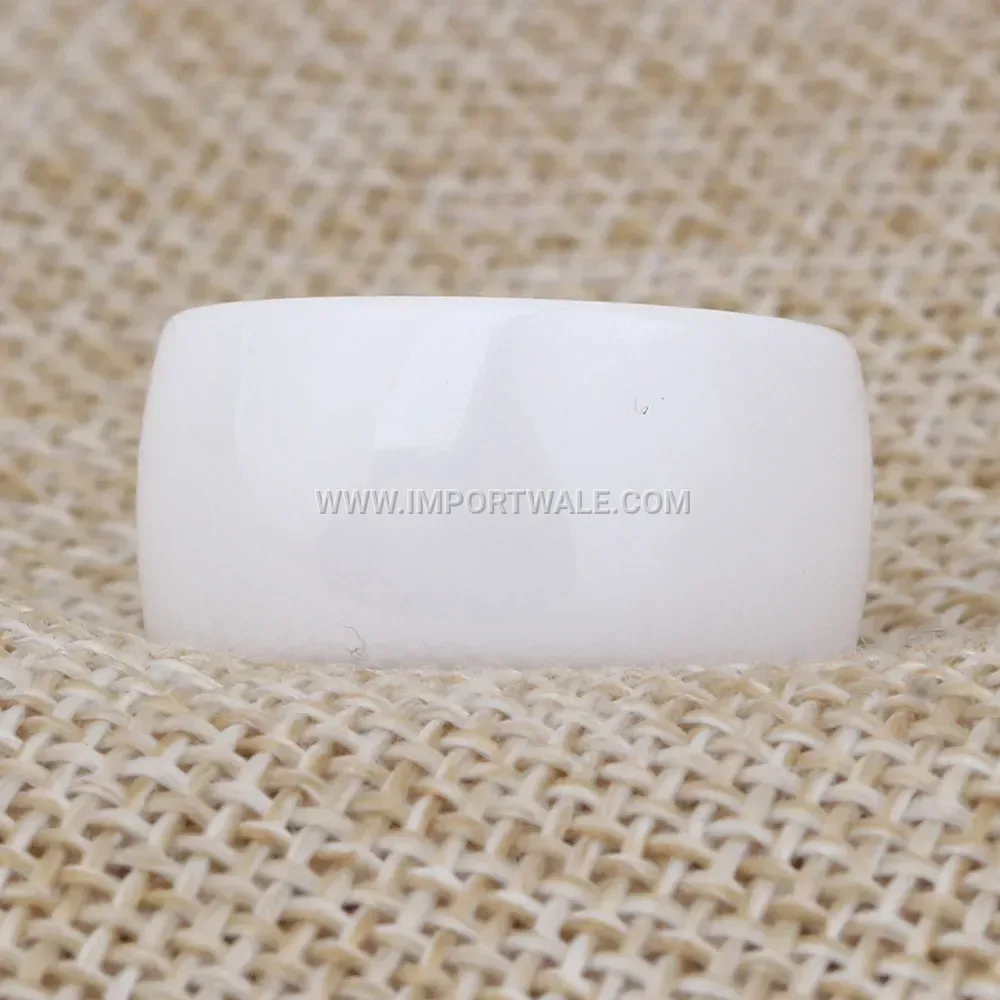 Wide Statement Ceramic Unisex Band Ring