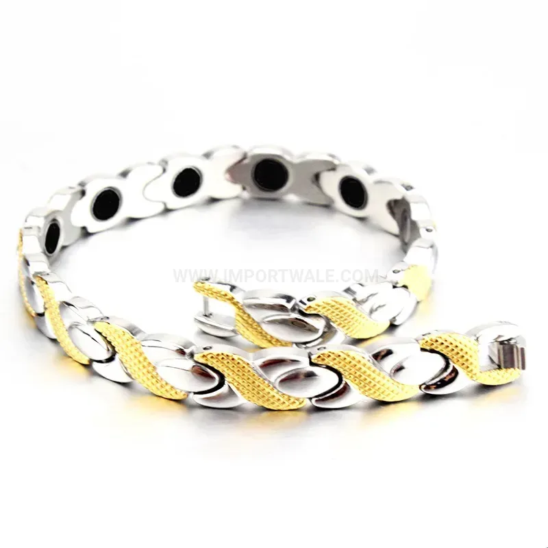 Classic Dragon Engraved Titanium Steel Bio Magnetic Bracelet