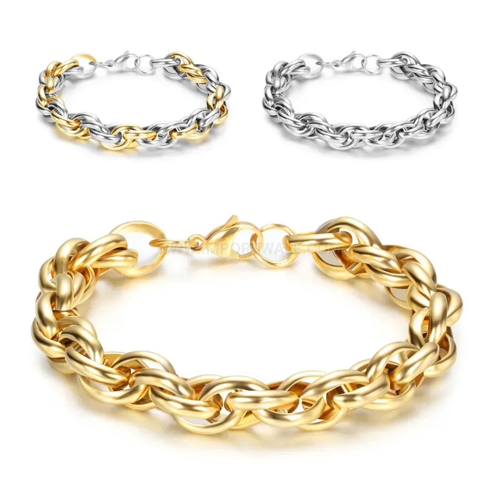 Men's Bold Twist Chain Stainless Steel Bracelet