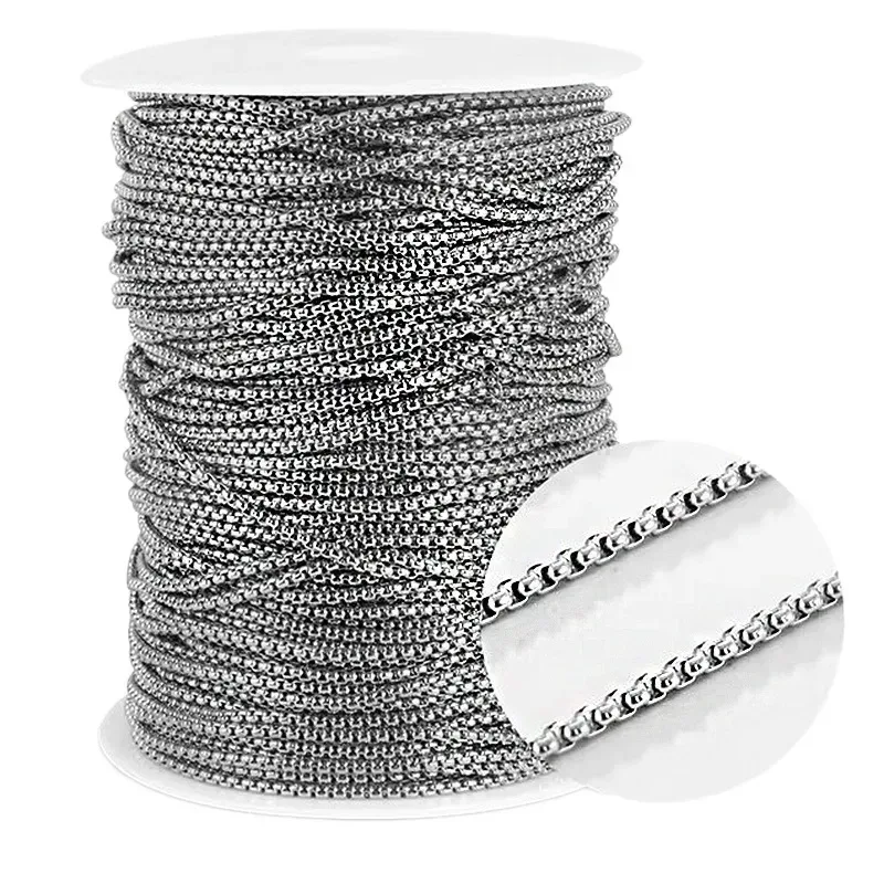 Modern Polished Alloy Box Chain Component Collar Necklace