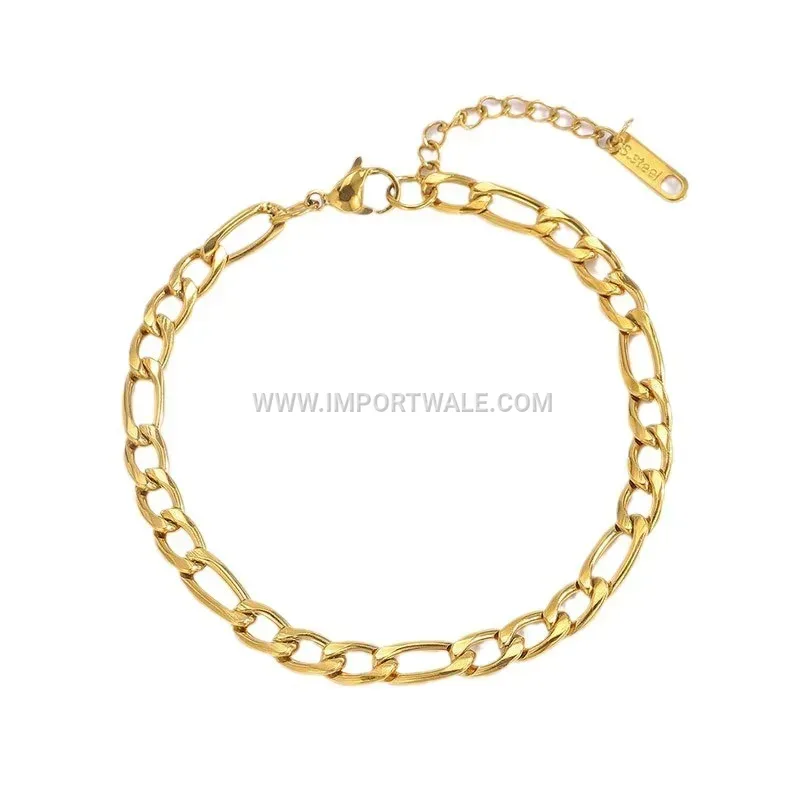 18K Gold Plated Stainless Steel Minimalist Chain Bracelet