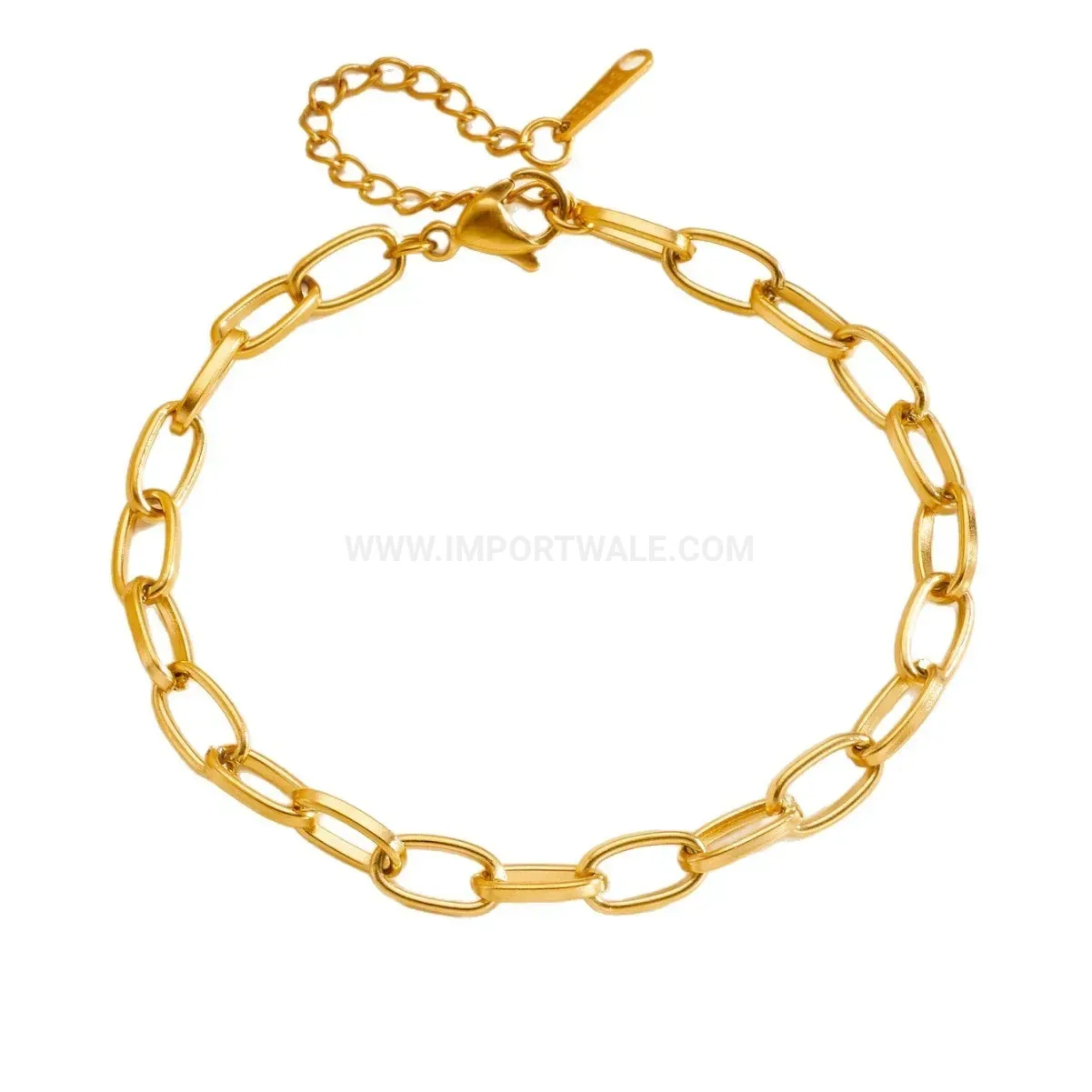 Minimalist Square Wire Stainless Steel Chain Link Bracelet