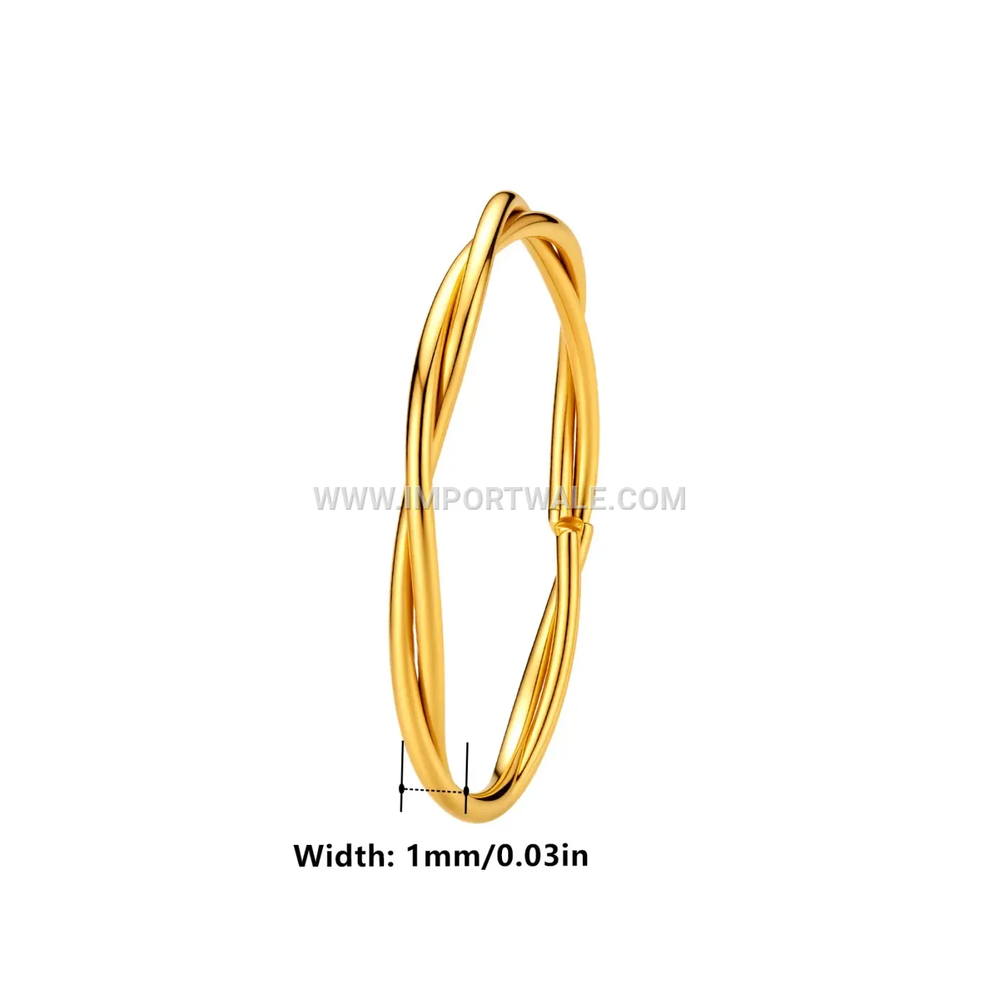 Intertwined Double Strand Twisted Stainless Steel Ring