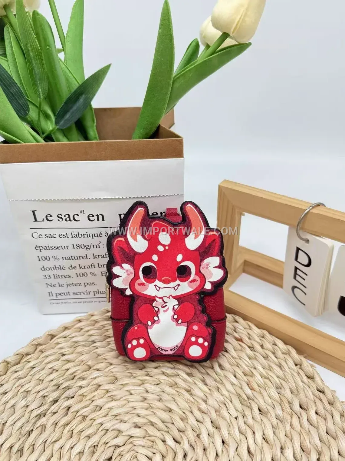 Miniature PU Leather Cartoon Chain Crossbody Pouch