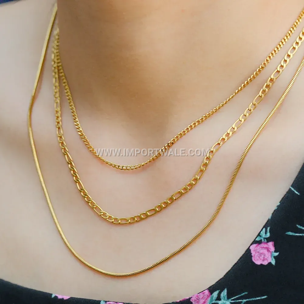 Sleek Geometric Link Chain Stainless Steel Pendant Necklace